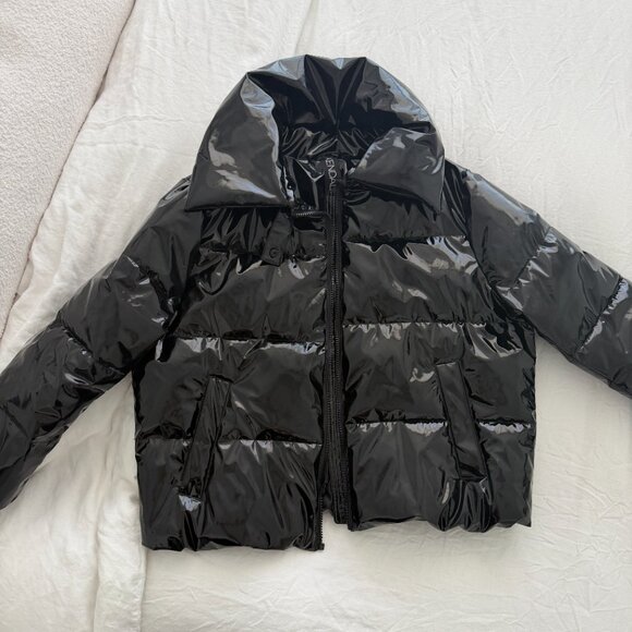 Kendall + Kylie Black Puffer Jacket Parka (like new!) - Picture 5 of 10